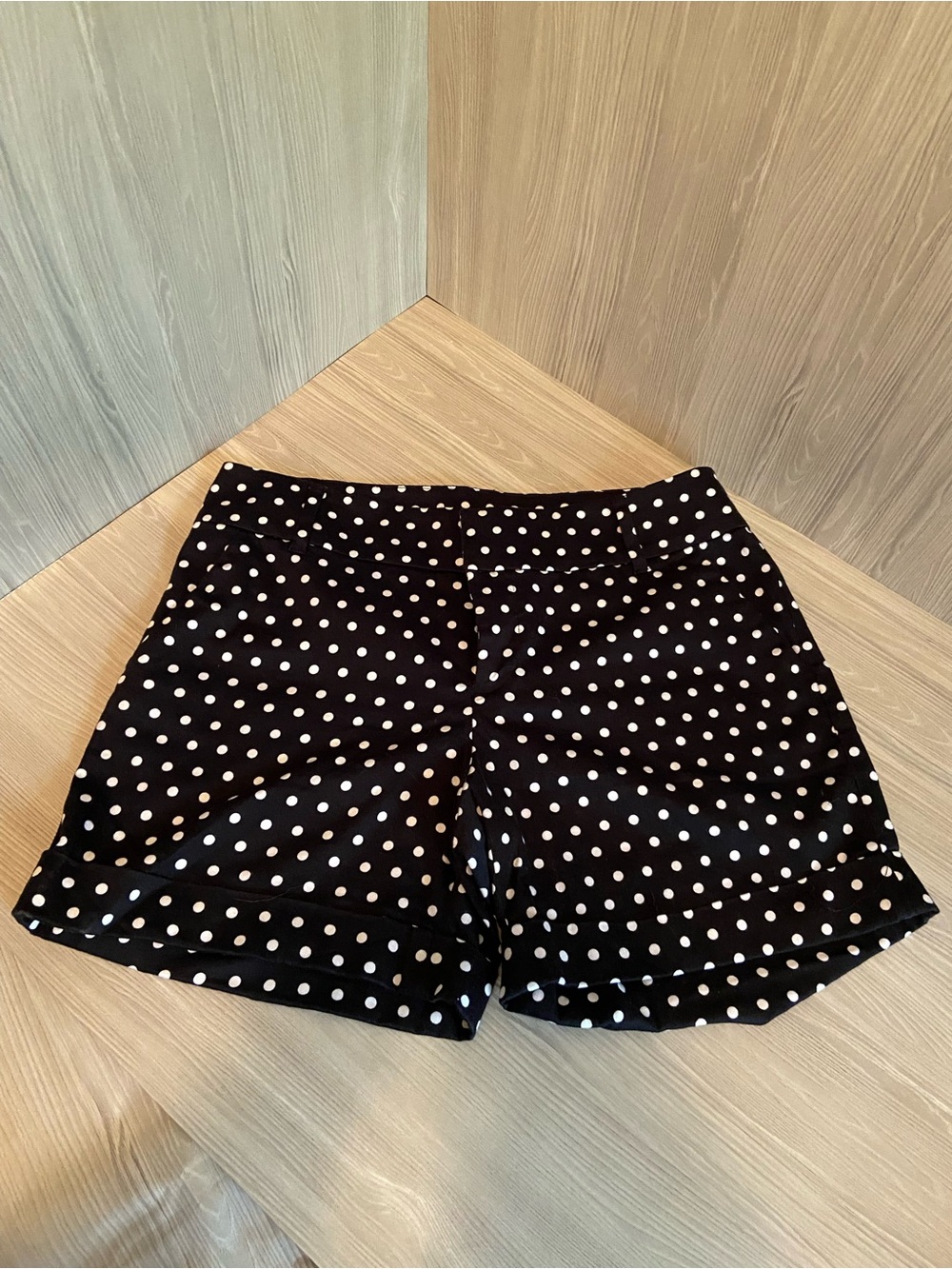 INC International Concepts Black Polka Dot High-Waist Shorts